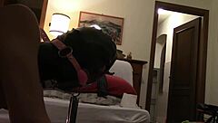 Laura performs bondage in heels