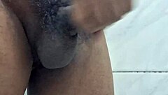 Pissing and taking a shower while masturbating