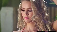 petite blonde australian milf bares skinny figure