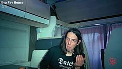 hippie girl eva fay fucks stranger in van