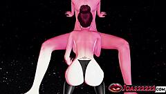 Horny Nikki Gives Sloppy Club Blowjob