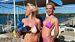 Blonde Hoes Take Texas Thick Cock