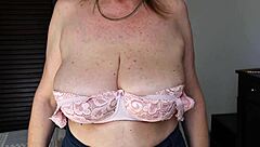 busty mature blonde wants to help and reveals her futanari secret