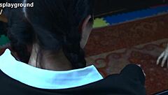 wednesday addams fingers her wet pussy alone