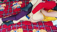 Beautiful teen gets hard deep bedroom sex