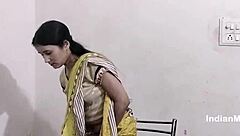 Desi bhabhi gets hard fucking in sari while cleaning house