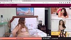 Playful peekaboo dance with chubby curves