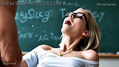 Classmate takes double penetration in classroom