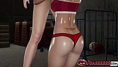 Sexy fitness trainer milana gives sloppy handjob and deepthroat