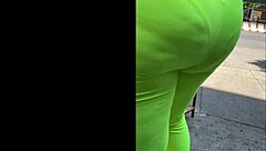 Wife shows see through spandex and panties
