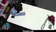 blonde lingerie thief gets filmed getting fucked perp4k