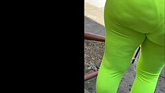 Wife shows see through spandex and panties