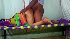 Desi wife in saree gets anal doggystyle at home with big cock