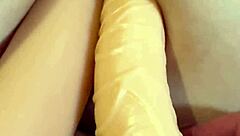 Trying 2 huge dildos in my ass for the first time i love to feel my ass destroyed