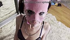 Skinny teen gets degraded pissed on and face fucked