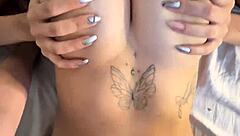 Perfect ass goth college girl shows off
