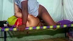 Desi wife in saree gets anal doggystyle at home with big cock
