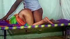 Desi wife in saree gets anal doggystyle at home with big cock