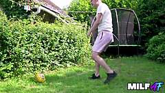 scottish milf caught rubbing then pounded