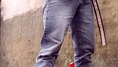 feminized sissy faggot public flashing and pissing