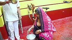 desi lady rides milkman hard at home