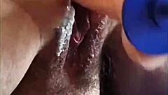 Fat Hairy Pussy Rides Monster Dildo Hard