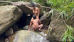 desi milf quick sex near waterfall