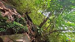 desi milf quick sex near waterfall