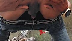 feminized sissy faggot public flashing and pissing