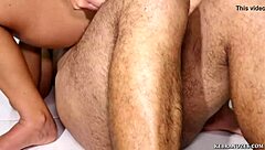 Intense ballbusting session in progress