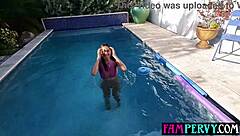 Naughty Brunette Teen Rides Big Dick Outdoors