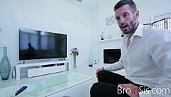 Streaming Strip Challenge With Bro While Dads In Kitchen