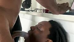 Pretty Bbw Sucks Big Black Cock On Desk