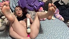 teen caught masturbating and fingered by big cock with creampie