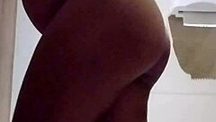 Pregnant Woman Flashing In Shopping Mall Restroom