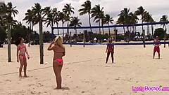 From beach volleyball to pool party with besties