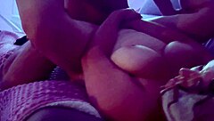 Curvy wife gets fucked in missionary while husband watches
