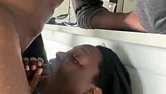Pretty Bbw Sucks Big Black Cock On Desk