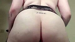 striptease and dildo ride bouncing big tits and shaking fat ass dildo cowgirl