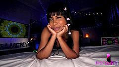Jenna foxx gags on thick cock