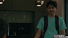 Horny stepdad rails his big ass teen 18+ gf in front of shy stepson