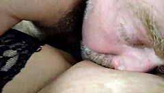 Mature blonde teases wet pussy deeply