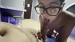 Girlfriend Plays On The Living Room Furniture