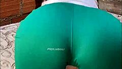 Colegiala loses bet strips on patio and gets filmed