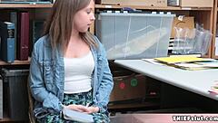 petite brooke gets punish fucked real hard by a cop after she got caught shoplifting in california