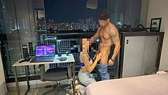 Hotwife Brazilian Enjoys Neighbor On Condo Balcony