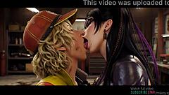 Bayonetta shares kisses with cindy aurum in fantasy