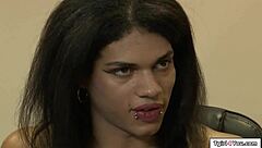 tgirl4you com trans morena black gets bj in gloryhole