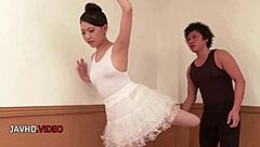 japanese ballerina enjoys wild finale with creampie