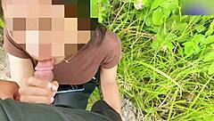 neighbor wife sucks behind the house